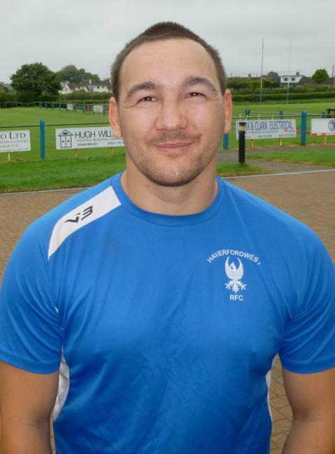 Terry Lovell - battled hard up front for Haverfordwest